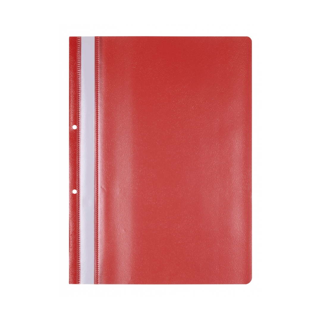 Dosar plastic PP cu sina, cu gauri, grosime 100/170 microni, Office products - rosu