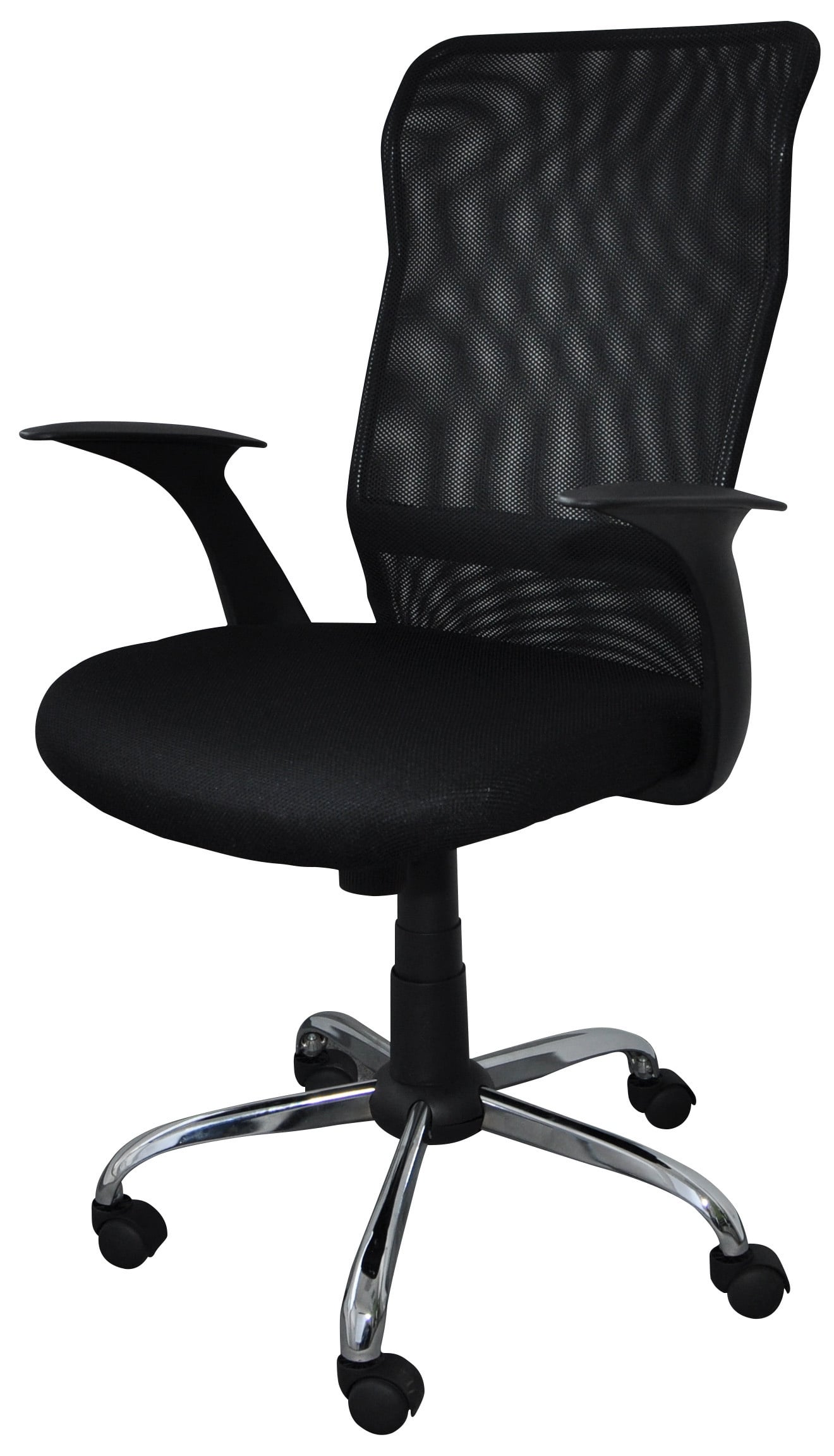 Cuiere, Scaun de birou, brate plastic, rotile, mesh textil, Office Products Rhodos - negru - vectordirect.ro