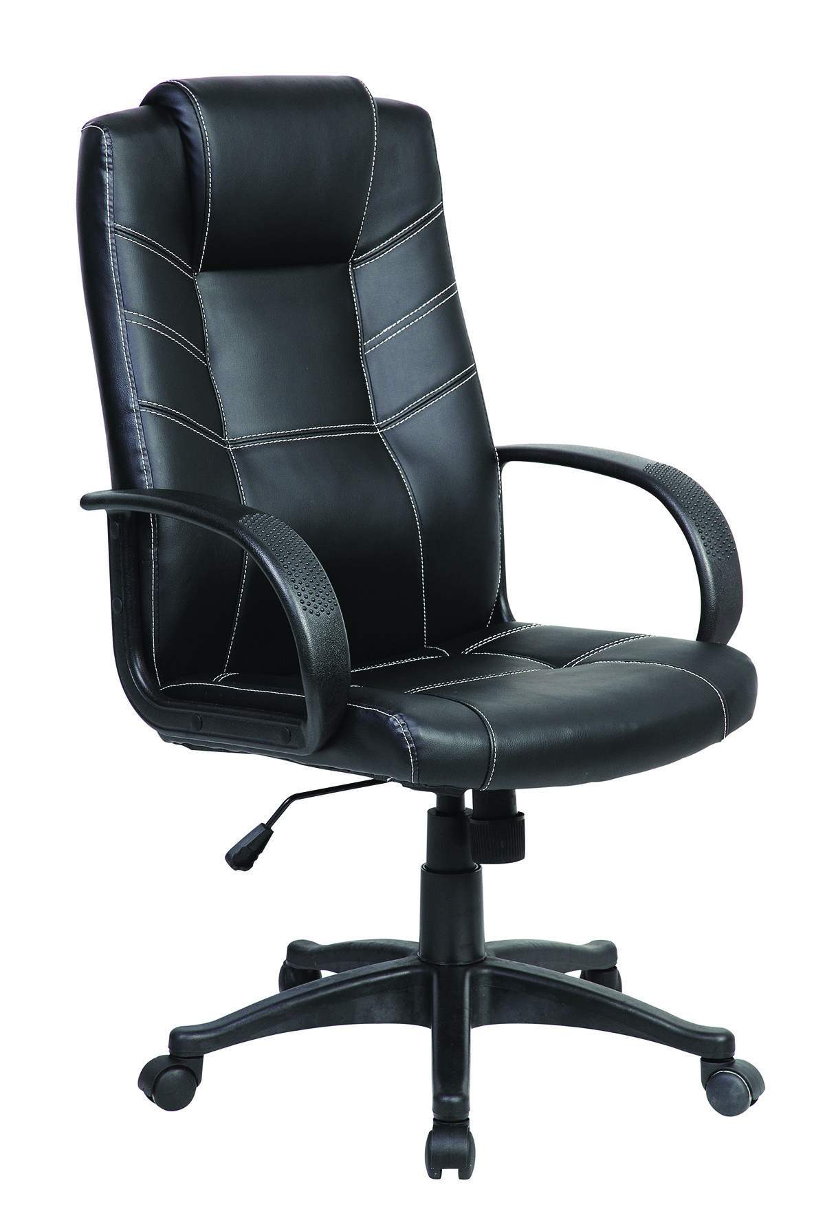 Scaune de birou, Scaun de birou, brate plastic, rotile, piele ecologica, Office Products Corsica - negru - vectordirect.ro