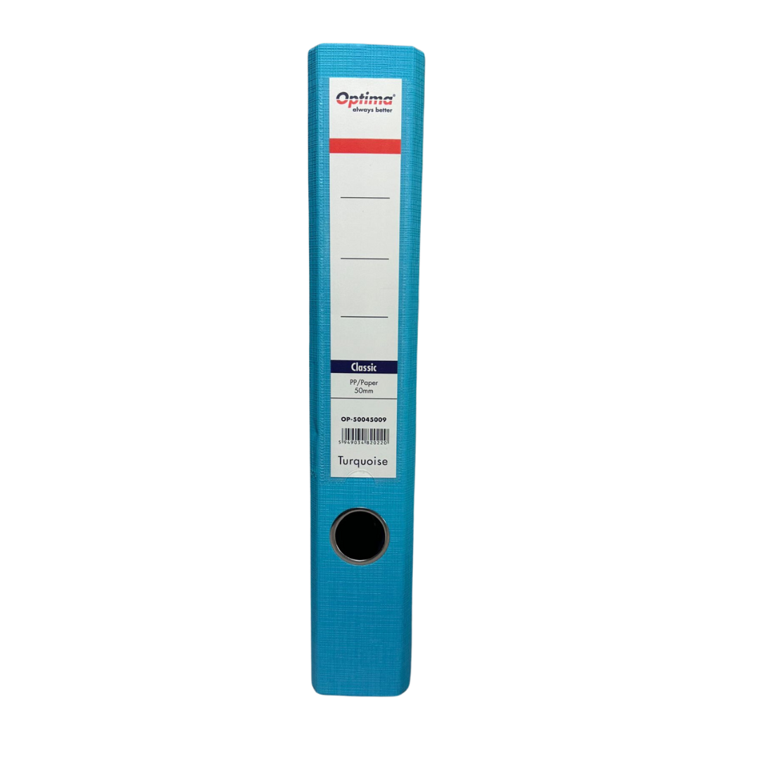 Optima, Biblioraft plastifiat 5 cm Optima Classic A4 - sky blue - vectordirect.ro