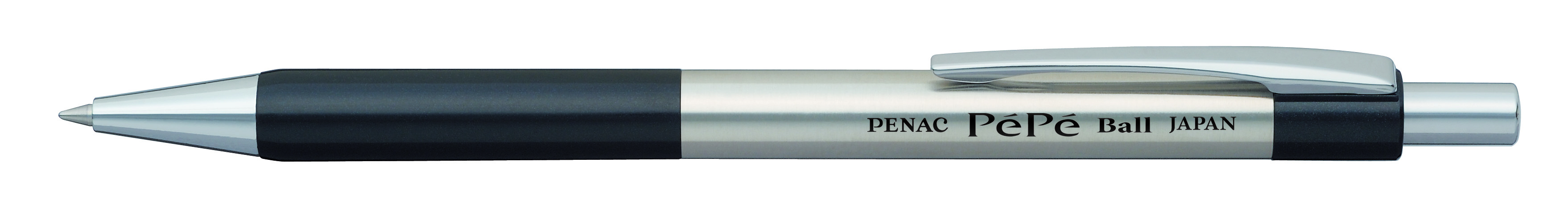 Pixuri Penac, Pix metalic PENAC Pepe, rubber grip, 0.7mm, accesorii negre - scriere albastra - vectordirect.ro