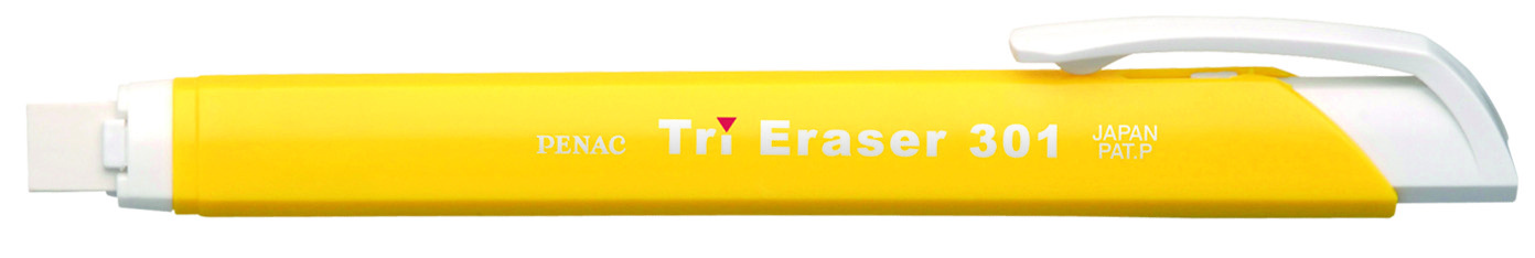 Rechizite scolare Alco Penac Noki BIC, Radiera mecanica PENAC Tri Eraser, triunghiulara, 100% cauciuc - corp galben - vectordirect.ro