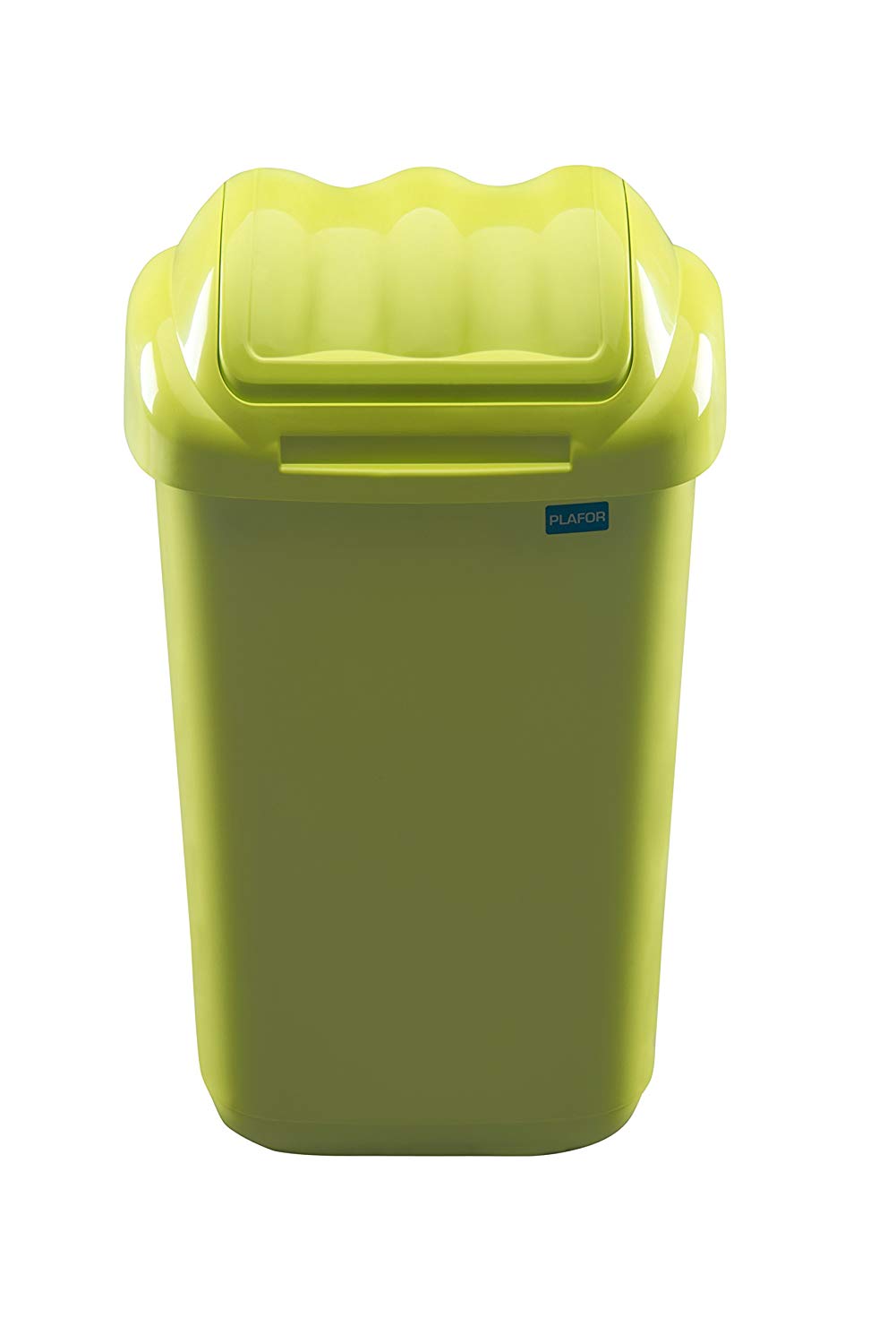 Cosuri colectare selectiva, Cos plastic cu capac batant, pentru reciclare selectiva, capacitate 50l, PLAFOR Fala - verde - vectordirect.ro