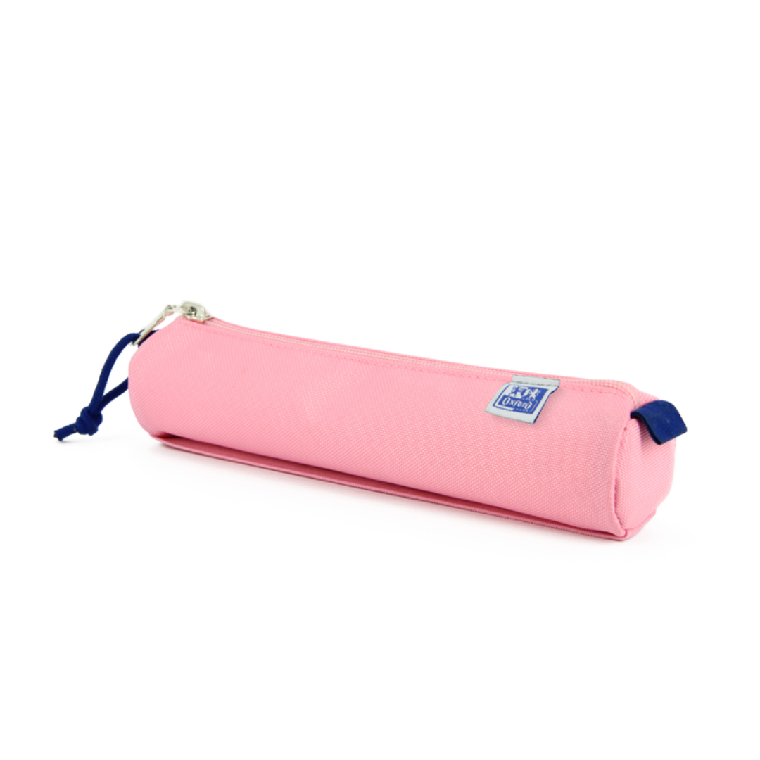 Penare, Penar cilindric, neechipat, OXFORD Kangoo, cu fermoar si elastic - roz - vectordirect.ro
