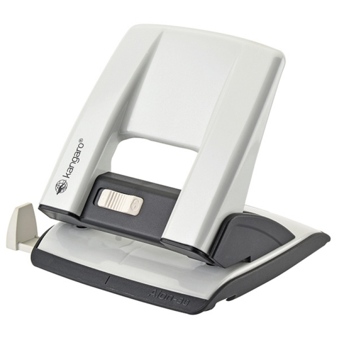 Pungi Ziplock Kangaro, Perforator metalic 30 coli, KANGARO Aion 30 - alb metalizat - vectordirect.ro