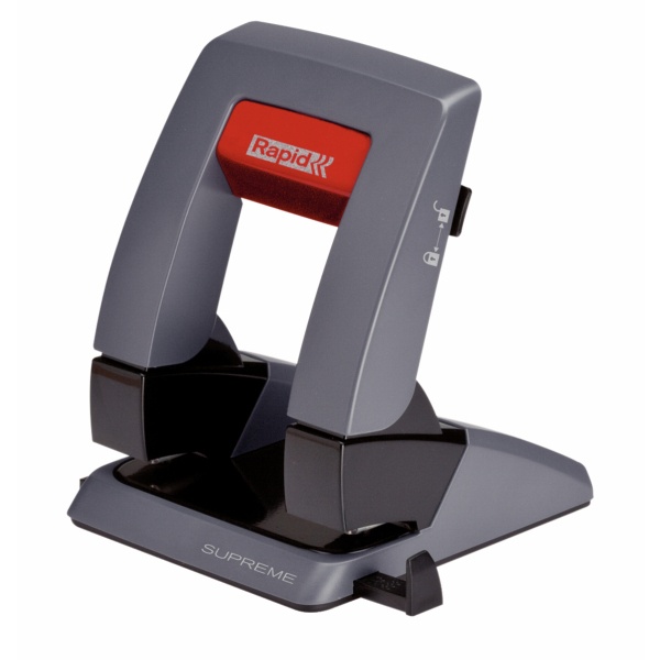 Toate produsele, Perforator metalic Rapid Supreme SP30 PressLess, 30 coli, cutie, negru - vectordirect.ro