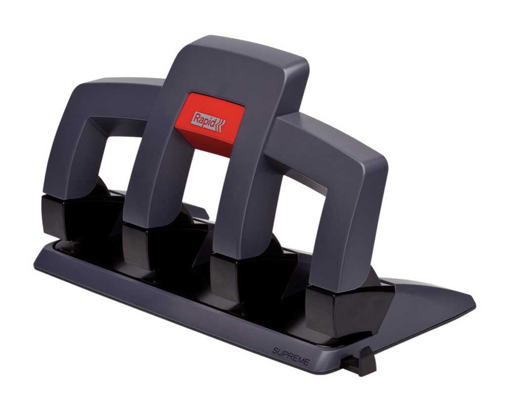 Toate produsele, Perforator metalic Rapid Supreme SP34 PressLess, 30 coli, 4 perforatii, cutie, negru - vectordirect.ro