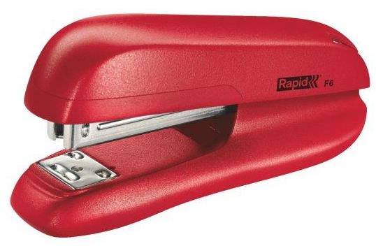 Rapid, Capsator plastic Rapid F6, 20 coli, capsare inchisa/deschisa, cutie, rosu - vectordirect.ro