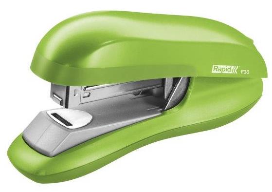 Rapid, Capsator plastic Rapid F30, 30 coli, cutie, capsare plata, verde deschis - vectordirect.ro