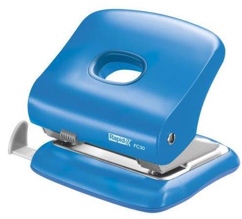 Perforator plastic Rapid FC30, 30 de coli, cutie, albastru deschis