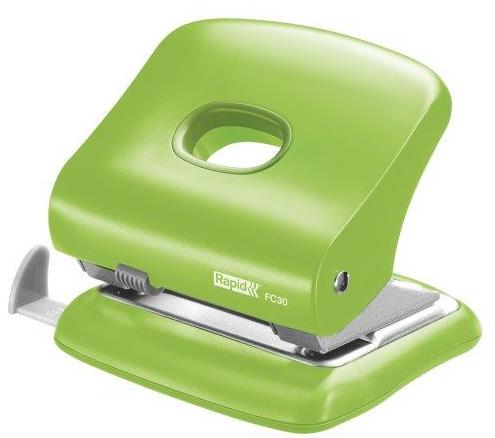 Perforatoare, Perforator plastic Rapid FC30, 30 de coli, cutie, verde deschis - vectordirect.ro