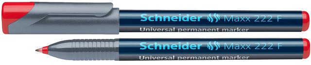 Toate produsele, Universal permanent marker SCHNEIDER Maxx 222 F, varf 0.7mm - rosu - vectordirect.ro