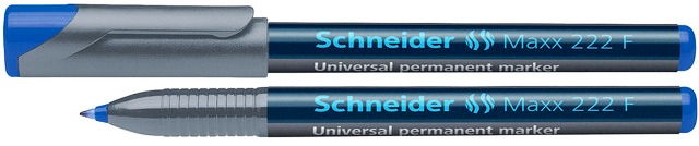 Toate produsele, Universal permanent marker SCHNEIDER Maxx 222 F, varf 0.7mm - albastru - vectordirect.ro