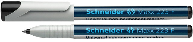 Schneider, Universal non-permanent marker SCHNEIDER Maxx 223 F, varf 0.7mm - negru - vectordirect.ro