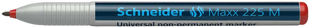Universal non-permanent marker SCHNEIDER Maxx 225 M, varf 1mm - rosu