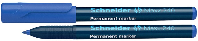 Toate produsele, Permanent marker SCHNEIDER Maxx 240, varf rotund 1-2mm - albastru - vectordirect.ro