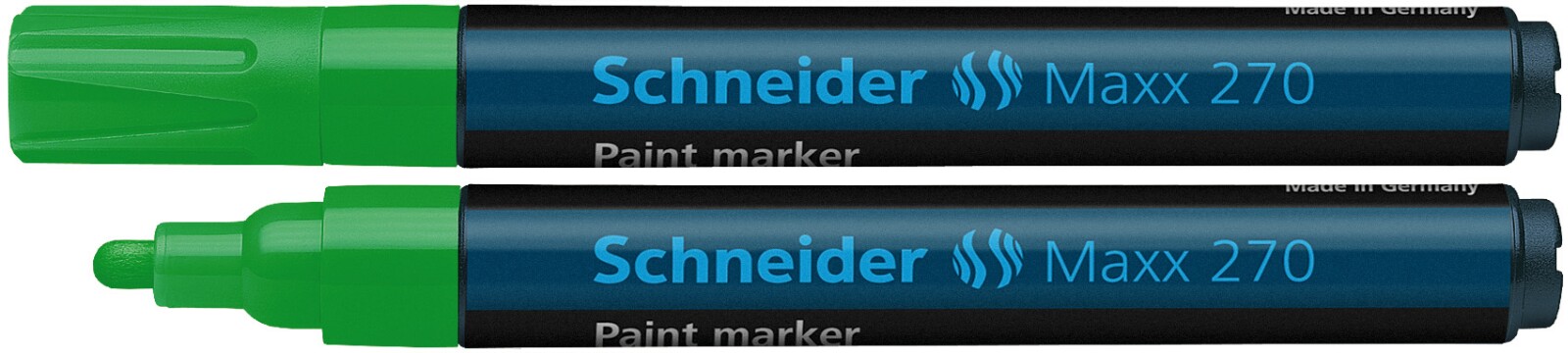 Stilouri, Marker cu vopsea SCHNEIDER Maxx 270, varf rotund 1-3mm - verde - vectordirect.ro