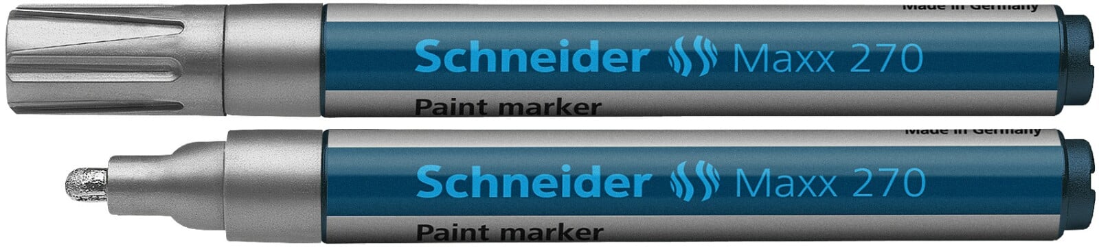 Toate produsele, Marker cu vopsea SCHNEIDER Maxx 270, varf rotund 1-3mm - argintiu - vectordirect.ro