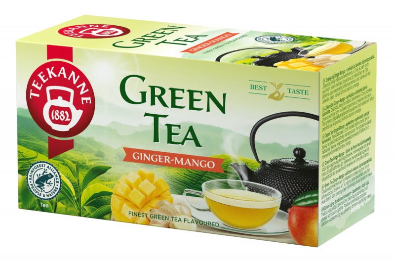Ceai TEEKANNE, green, ginger&mango, 20 plicuri/cutie