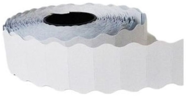 Etichete de pret, 22 x 12 mm, adeziv permanent, 1500buc/rola, TANEX - albe