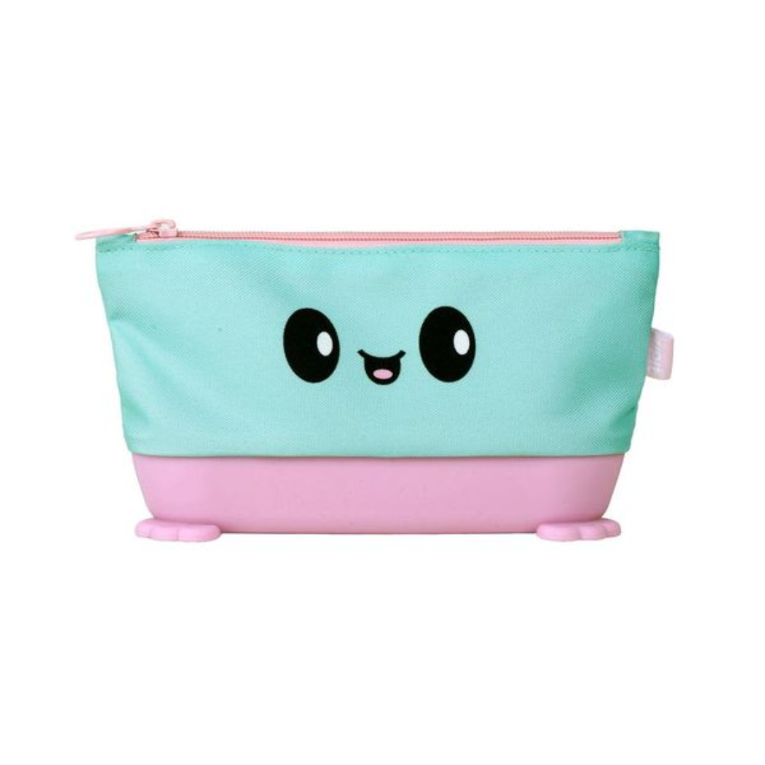 Rechizite scolare Zip..it LOCALE Alco Leitz, Penar cu fermoar ZIPIT Silicone Standing Pouch - Blue-Pink - vectordirect.ro
