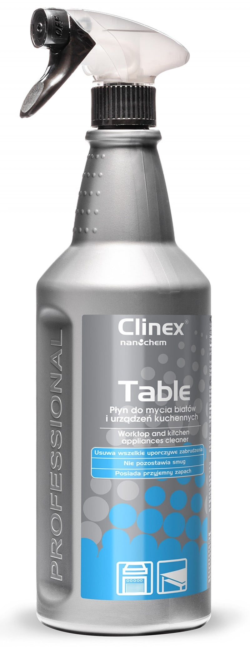 Toate produsele, CLINEX Table, 1 litru, cu pulverizator, solutie pt. curatare suprafete si aparate din bucatarie - vectordirect.ro