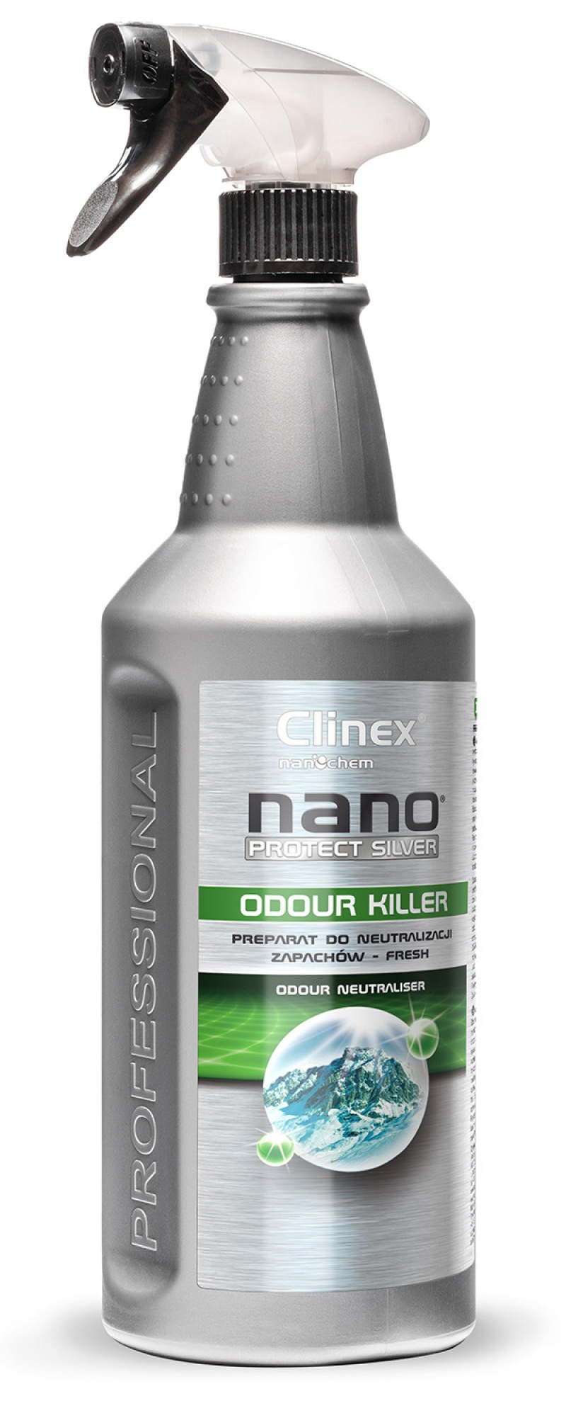 Prosoape hartie, CLINEX Nano Protect Odour Killer - Fresh, 1 litru, cu pulverizator, odorizant lichid - neutralizeaza - vectordirect.ro