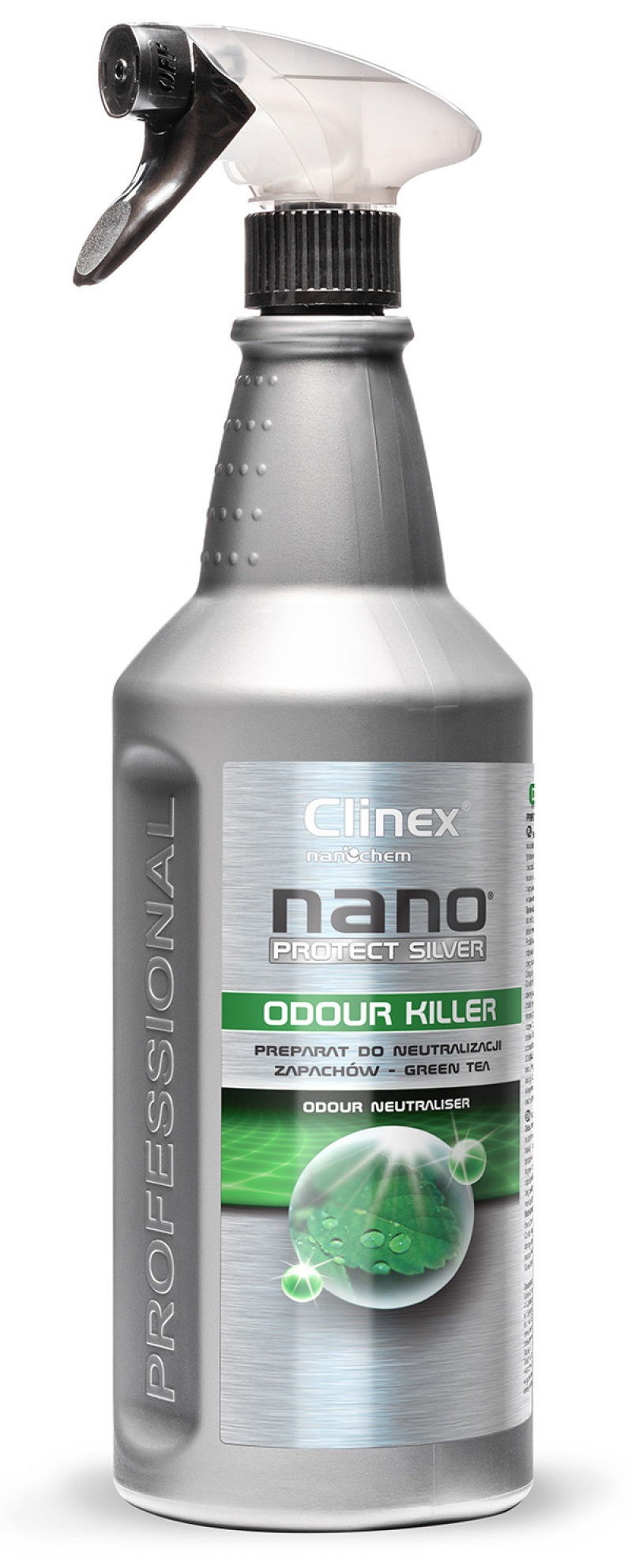 Echipamente, CLINEX Nano Protect Odour Killer - Green Tea, 1 litru, cu pulverizator, odorizant lichid - neutraliz - vectordirect.ro