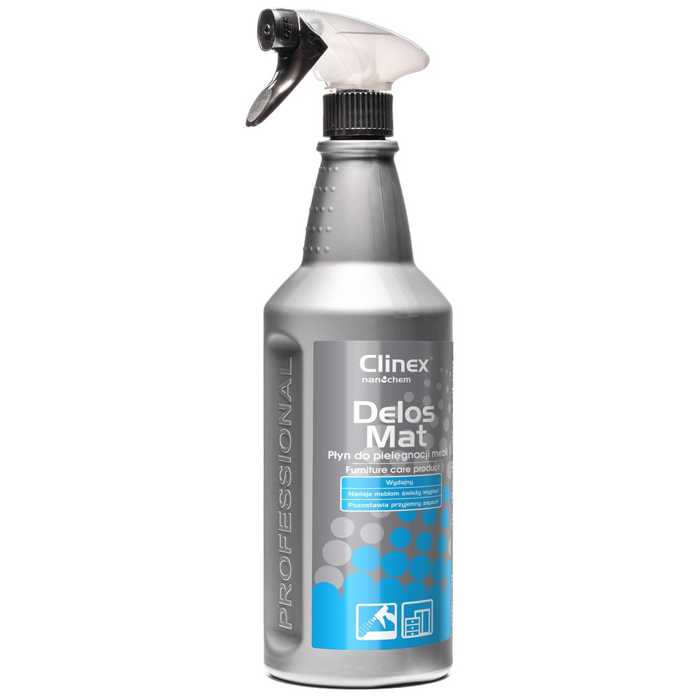 Curatare mobila, CLINEX Delos Mat 1L – Soluție Spray pentru Curățarea și Protejarea Mobilierului Mat | Fără Stralucire, Fără Urme - vectordirect.ro