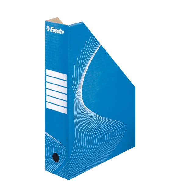 Suporturi cataloage, Suport vertical din carton pentru cataloage Esselte Standard A4 - albastru - vectordirect.ro