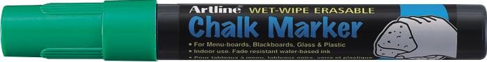 Toate produsele, Marker cu creta ARTLINE, pentru table de scris, varf 4.0mm - verde - vectordirect.ro