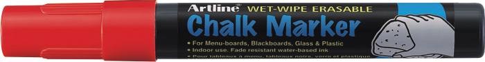 Toate produsele, Marker cu creta ARTLINE, pentru table de scris, varf 4.0mm - rosu - vectordirect.ro
