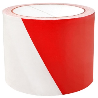 Toate produsele, Banda pentru avertizare 75mm x 100m, 30 microni, Office Products Safety Warning - rosu/alb - vectordirect.ro