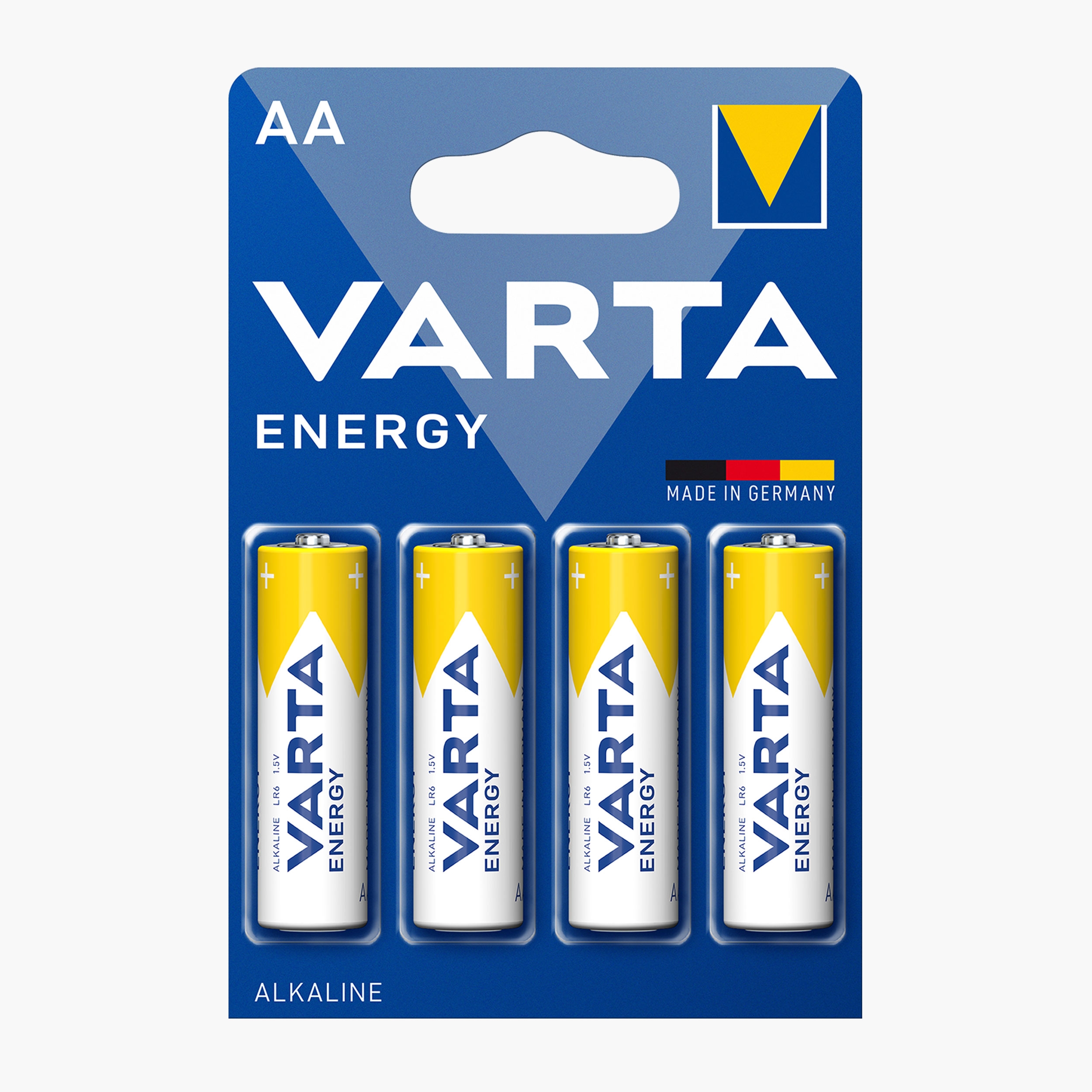 Varta, Baterii AA Varta Energy, alcaline, R6, 1,5 V, blister 4 baterii - vectordirect.ro