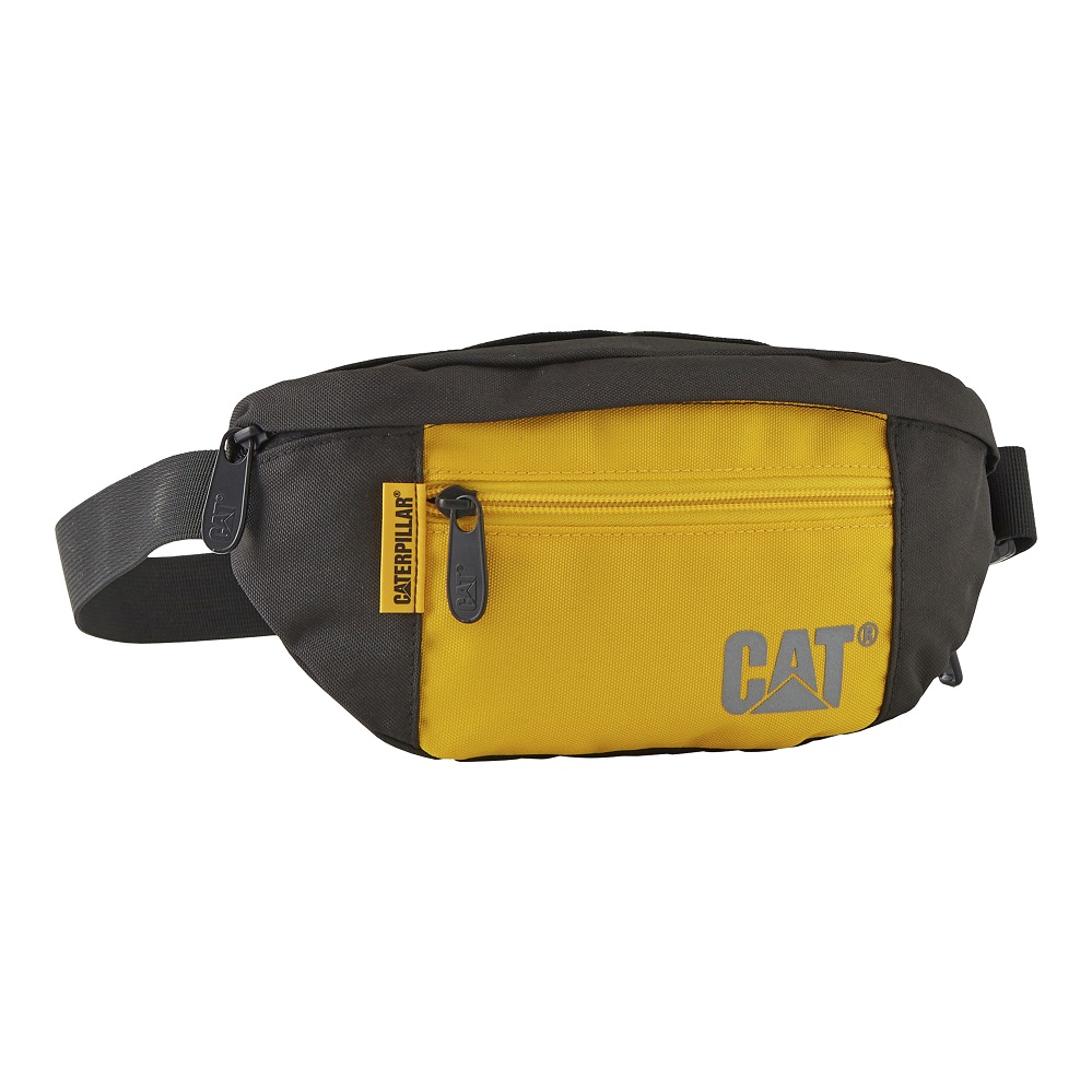 Toate produsele, Borseta CATERPILLAR V Power, material 600D polyester, buzunar cu fermoar - negru/galben - vectordirect.ro