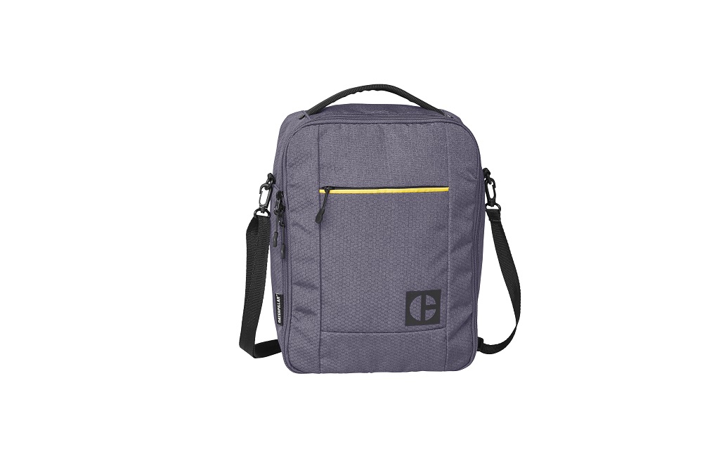 Toate produsele, Borseta CATERPILLAR Code - Hex Go, material 420D hexagonal, buzunar cu fermoar - gri inchis - vectordirect.ro