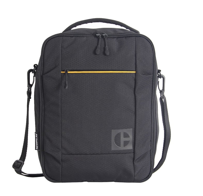 Toate produsele, Borseta CATERPILLAR Code - Hex Go, material 420D hexagonal, buzunar cu fermoar - negru - vectordirect.ro