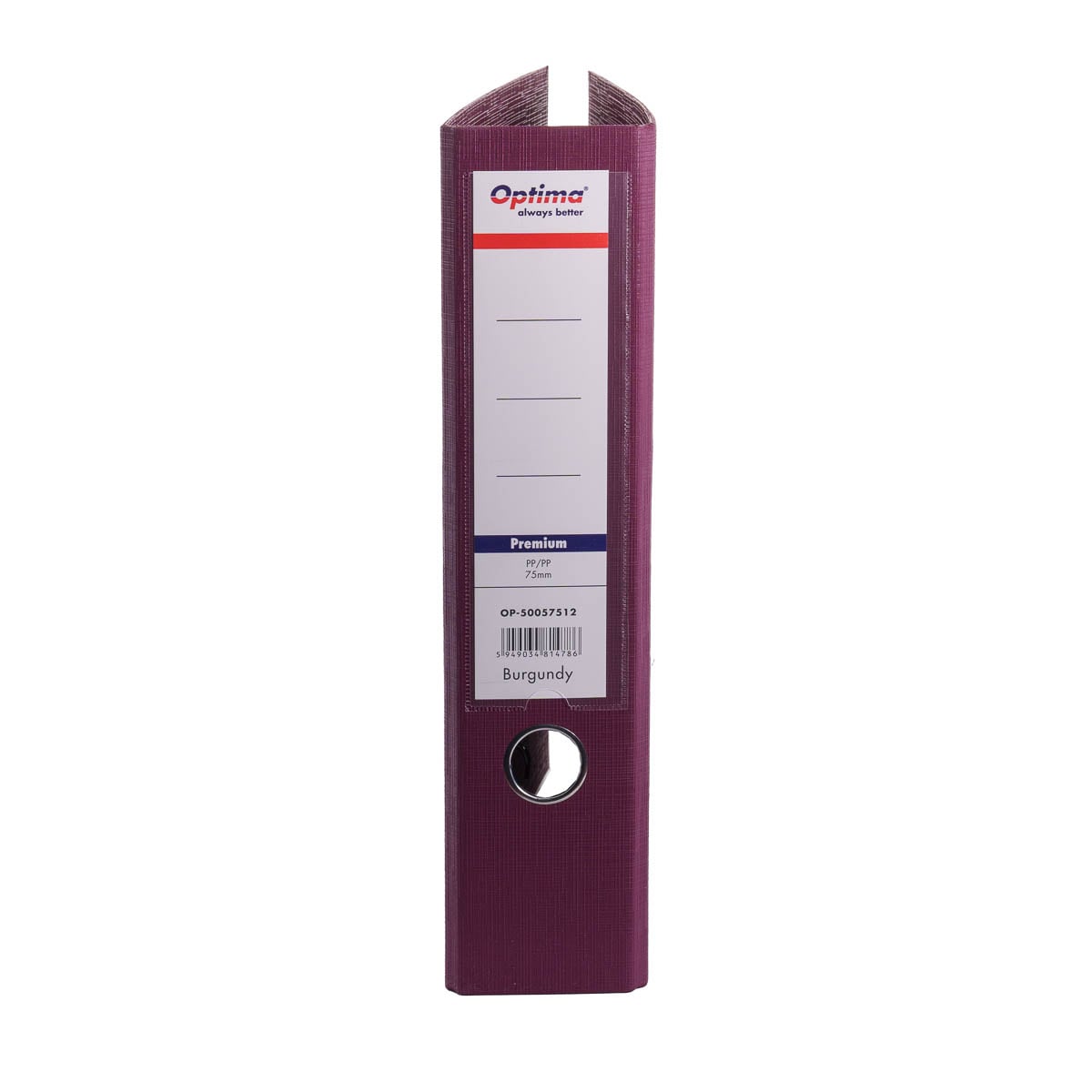 Biblioraft plastifiat interior-exterior 7,5 cm Optima Premium A4 - visiniu