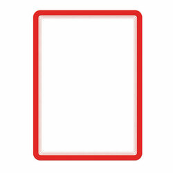 Pungi Ziplock, Buzunar magnetic pentru documente A4, cu rama color, 2 buc/set, DJOIS - rama rosie - vectordirect.ro