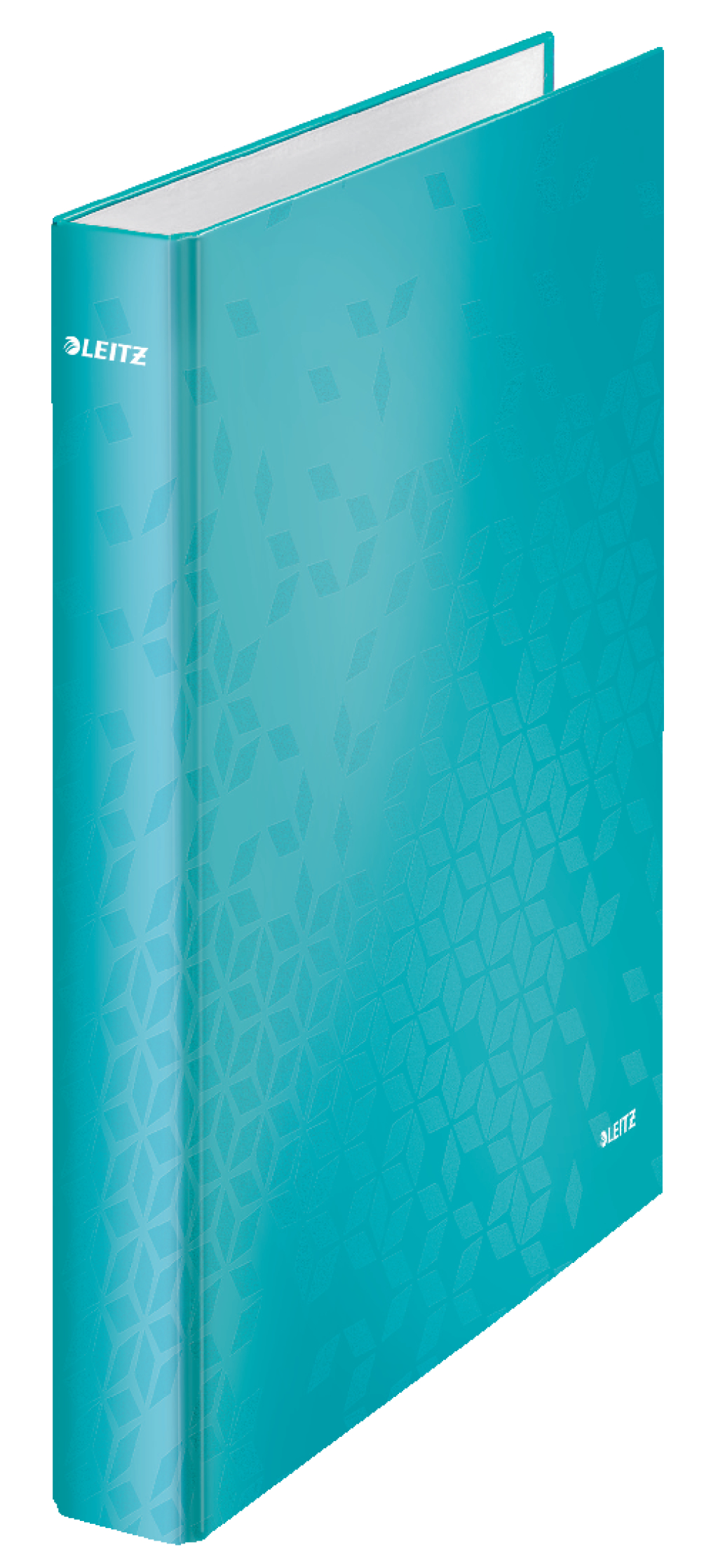 Toate produsele, Caiet mecanic Leitz WOW, carton laminat, partial reciclat, FSC, A4, 2DR, inel 25 mm, turcoaz - vectordirect.ro