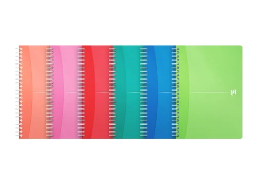 Caiete de birou, Caiet organizator Oxford Office My Colours, A5 90 file, hartie Optik 90g/mp, spira dubla, scribzee, patratele, diverse culori - vectordirect.ro