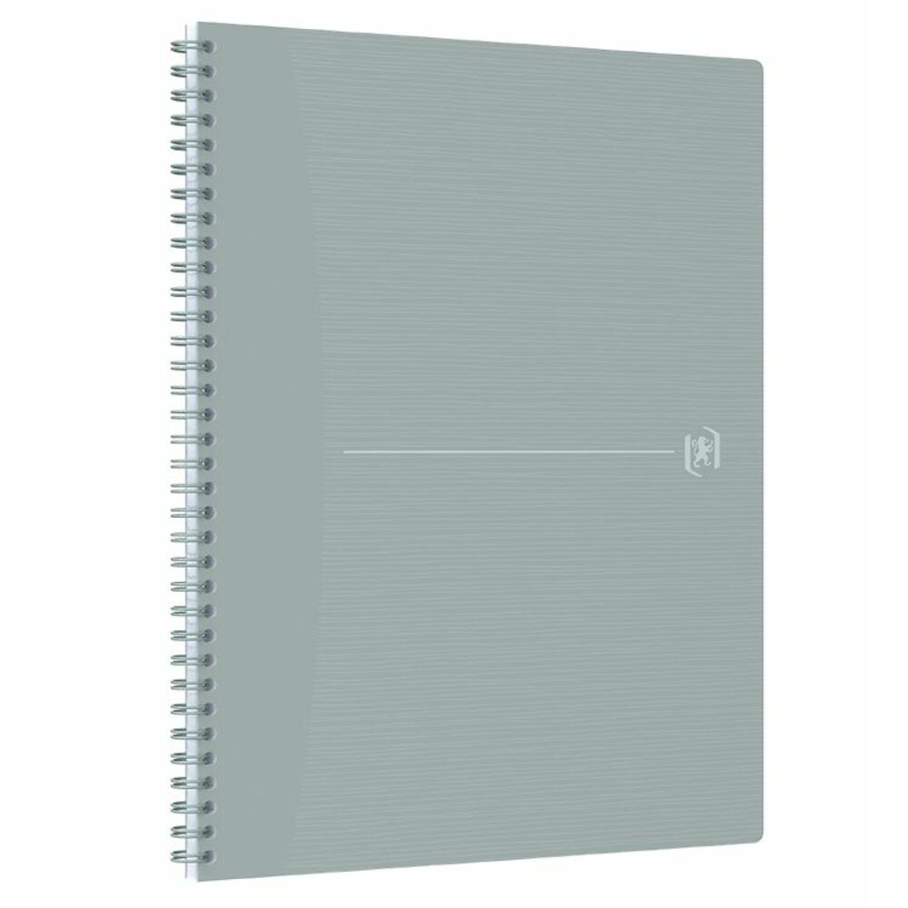Caiet cu spirala A4+, OXFORD Origins, 70 file-90g/mp, Scribzee, coperta PP - dictando - gri deschis