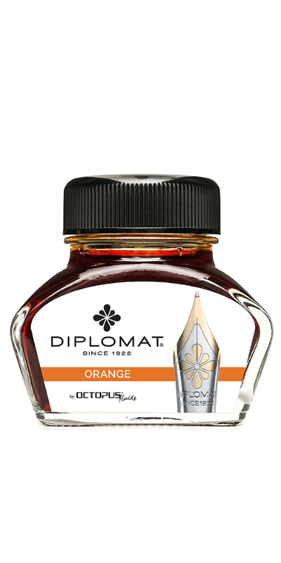 Toate produsele, Calimara cu cerneala Diplomat Octopus, 30 ml - portocaliu - vectordirect.ro