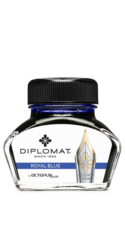 Calimara cu cerneala Diplomat Octopus, 30 ml - albastru royal
