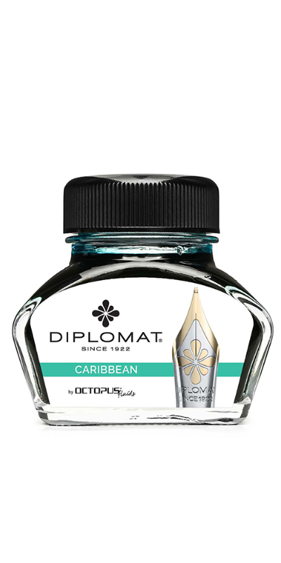 Toate produsele, Calimara cu cerneala Diplomat Octopus, 30 ml - turcoaz Caribbean - vectordirect.ro