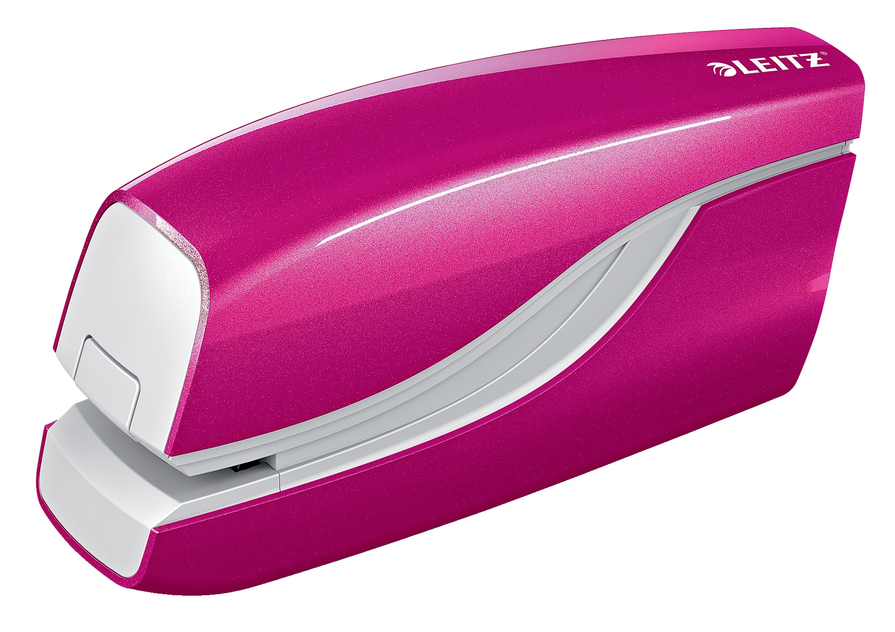 Rigle, Capsator electric LEITZ WOW NeXXt Series, cu baterii, 10 coli, 1000 capse e1 incluse, roz - vectordirect.ro