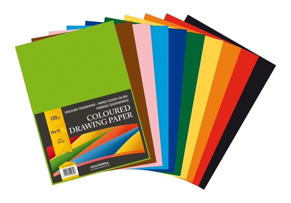Toate produsele, Carton color A4, 120g/mp - 100 coli/top, AURORA Raphael -  10 culori intense - vectordirect.ro