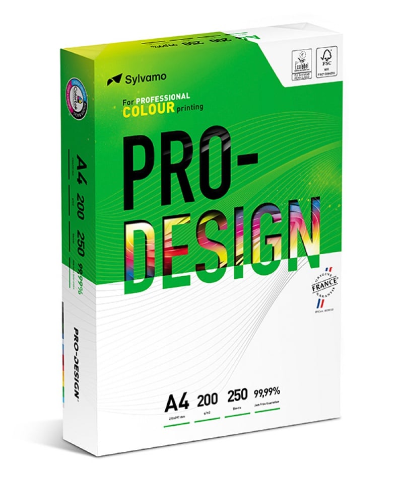 Carton alb, Carton A4, satinat, Pro-Design, clasa A++, 200 gr./mp, 250 coli/top - alb - vectordirect.ro