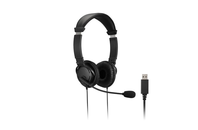 Casti Kensington, reglabile, microfon cu anulare sunet inclus, conexiume Jack3.5mm 1.8 m, nergu