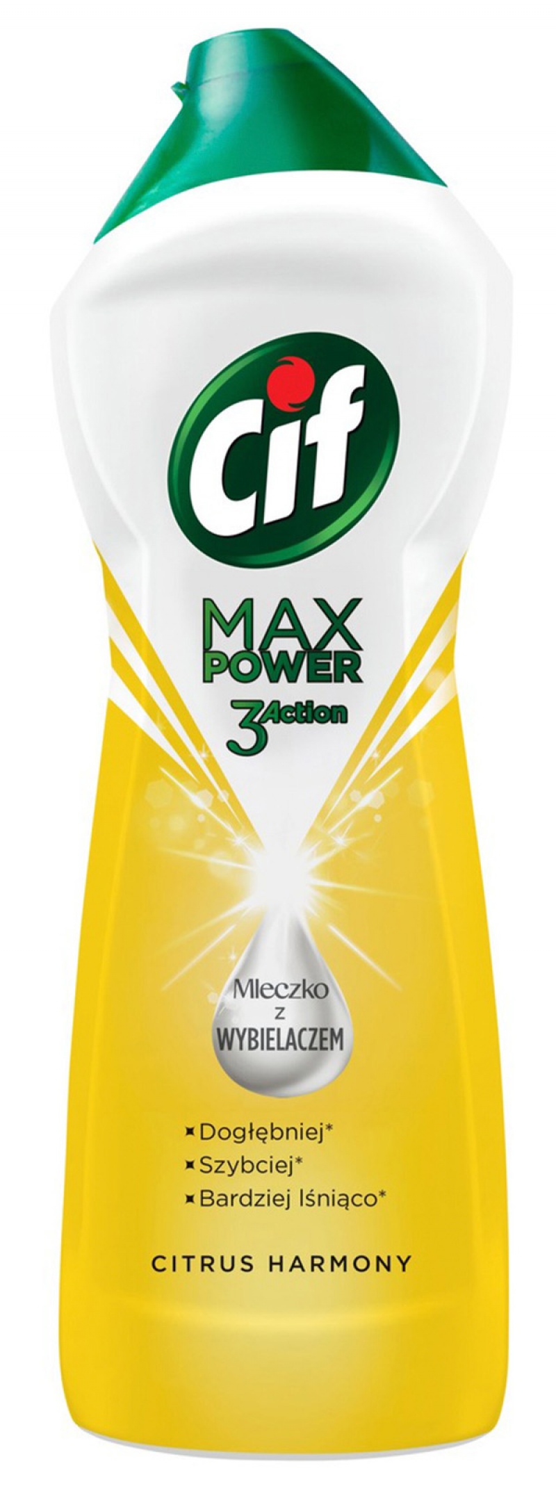 Cif, CIF Max Power 3 Action Lemon, crema universala pentru curatat, cu efect de albire, 780 gr. - vectordirect.ro
